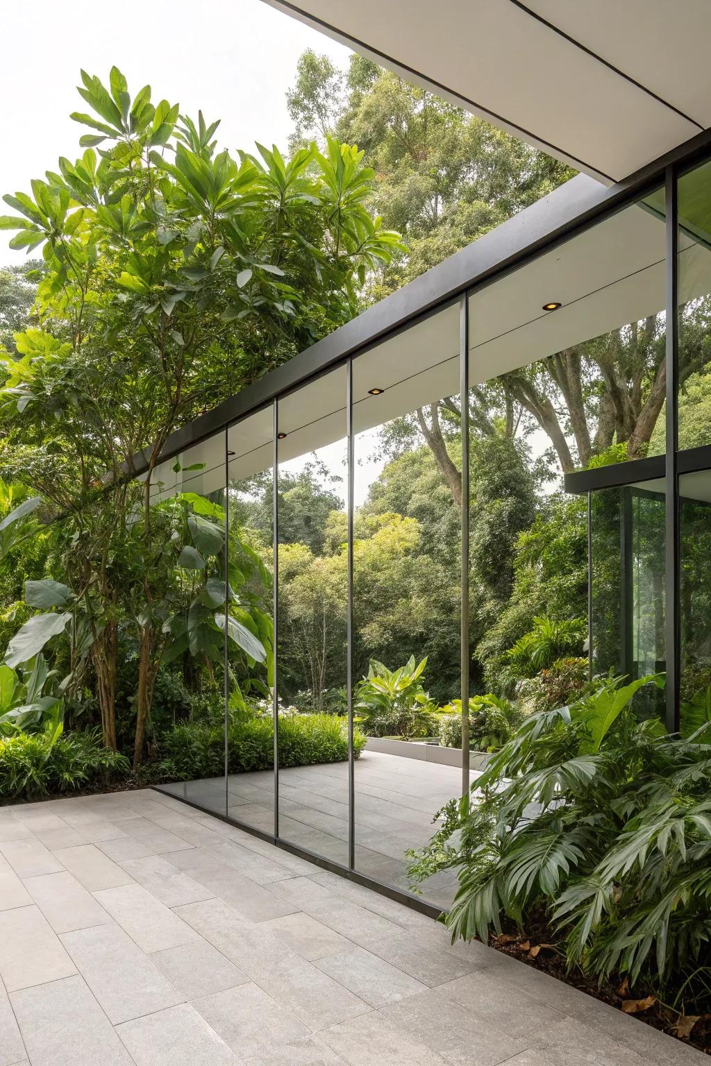 Expand your space through reflective paneling.