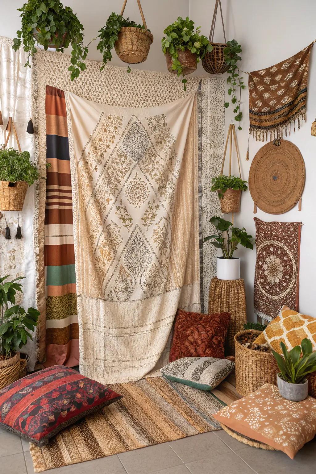 Pattern-rich fabrics present an opulent and textural photographic adventure.