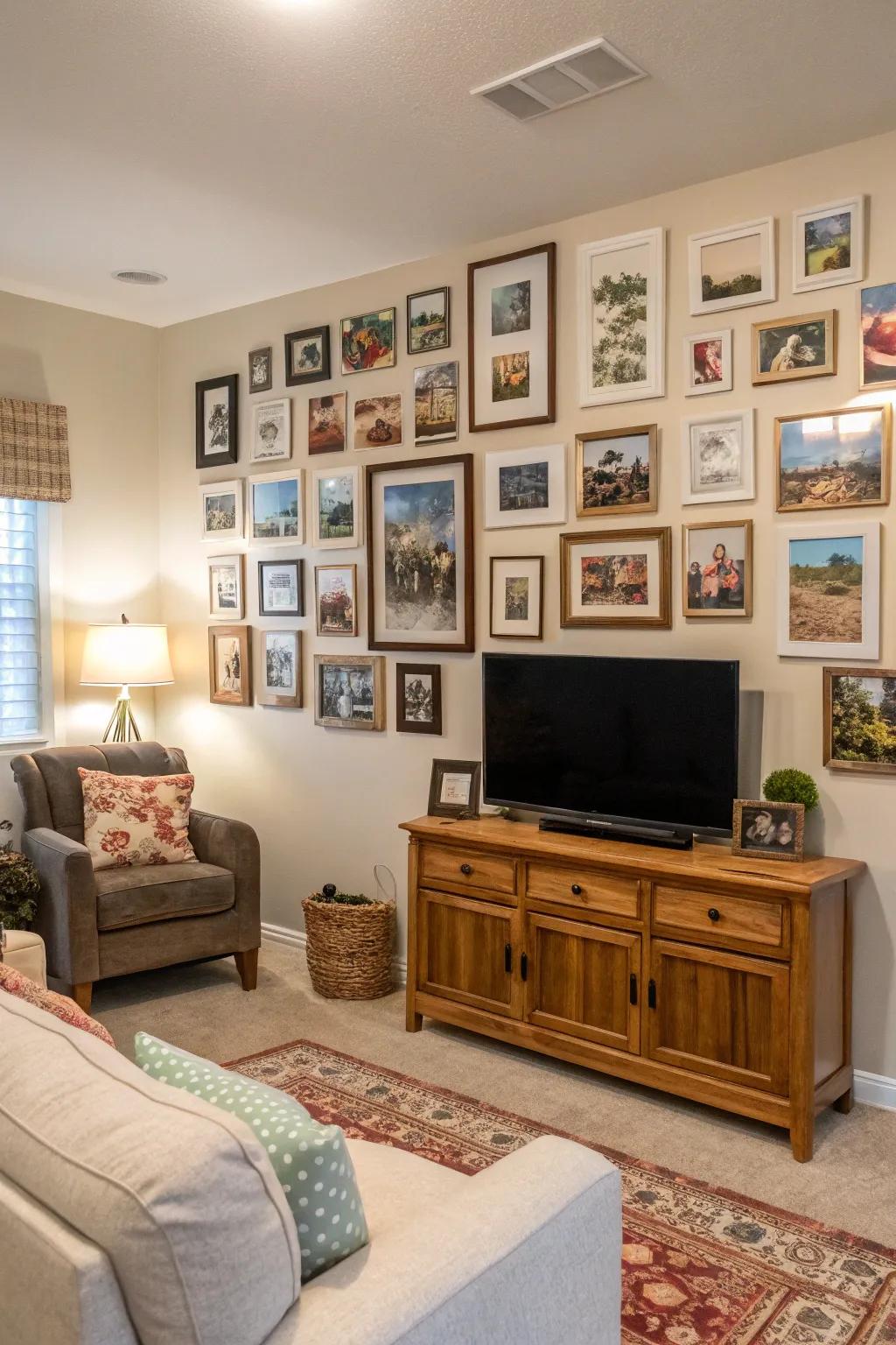 A showcase exhibiting personal memories, establishing a treasured locale for connection.