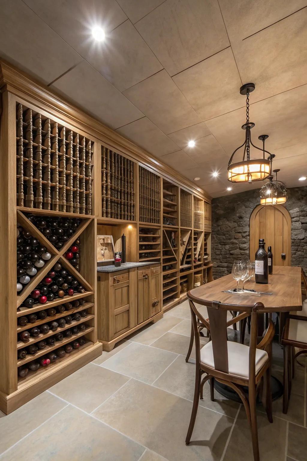 Preserve your vinous assortment inside a stylish pole barn reserve.