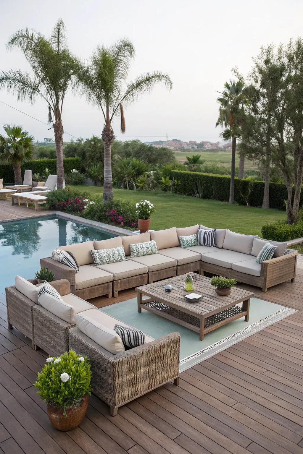 Enjoy versatile seating with modular sectionals.