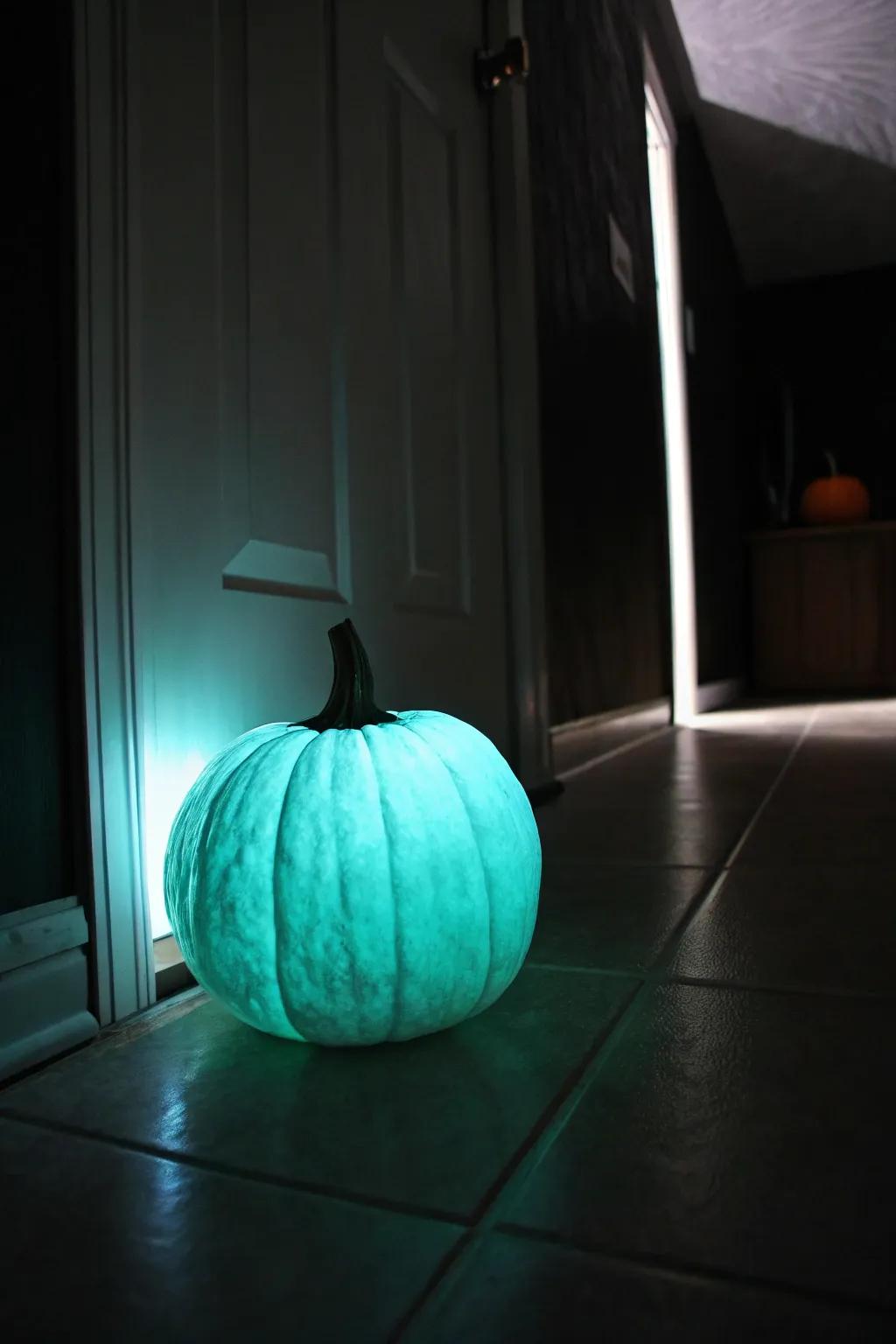 A gourd radiating with magical luminescent coating.