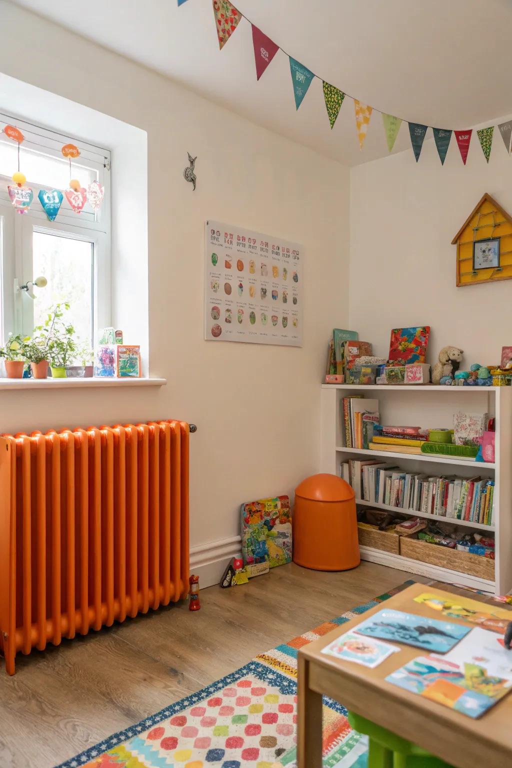 Tangerine radiators elicit dynamic energy.