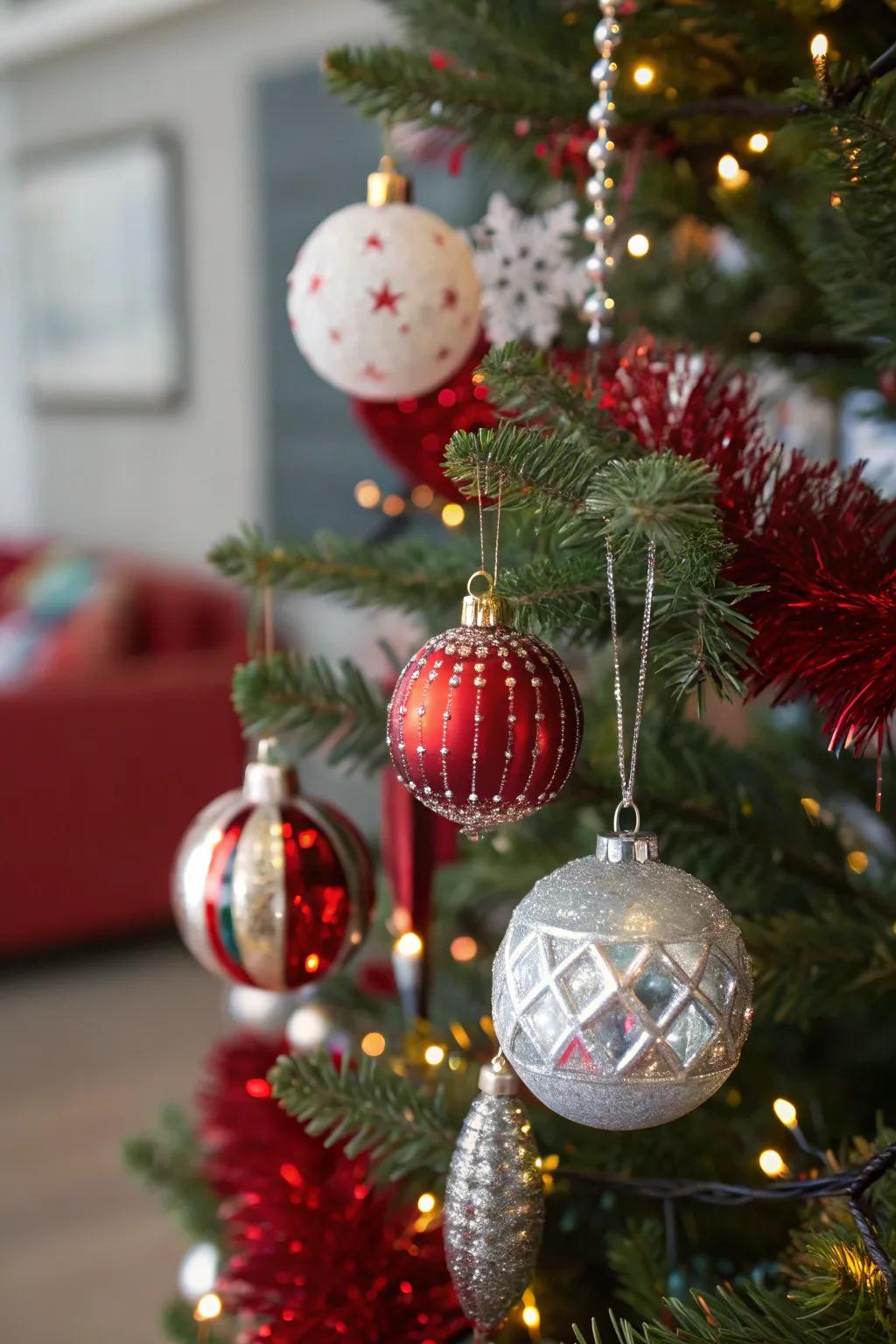 An eclectic mix curates a personalized and unique tree.