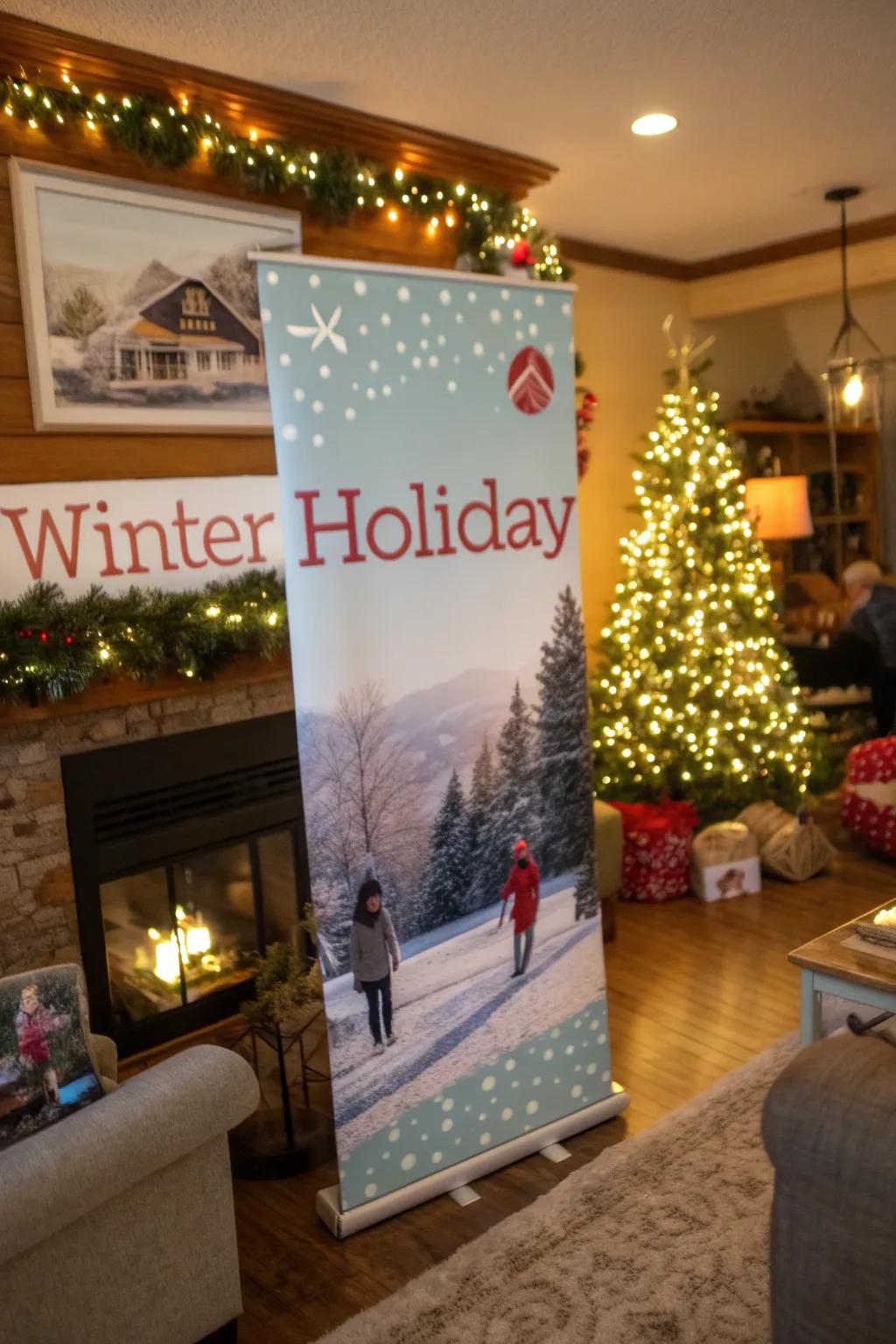 Spread festive cheer in your home with a holiday-themed display.