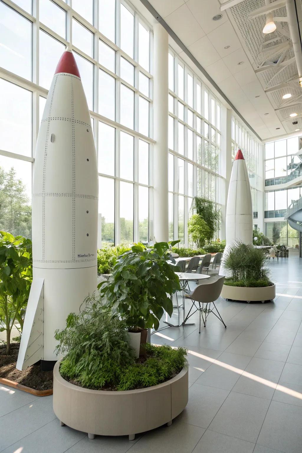 Bring a bit of space and nature together with shuttle pots.