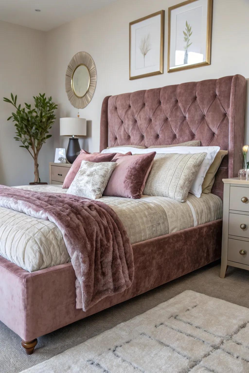 Velvet adds a sumptuous and physical element to any bedroom.