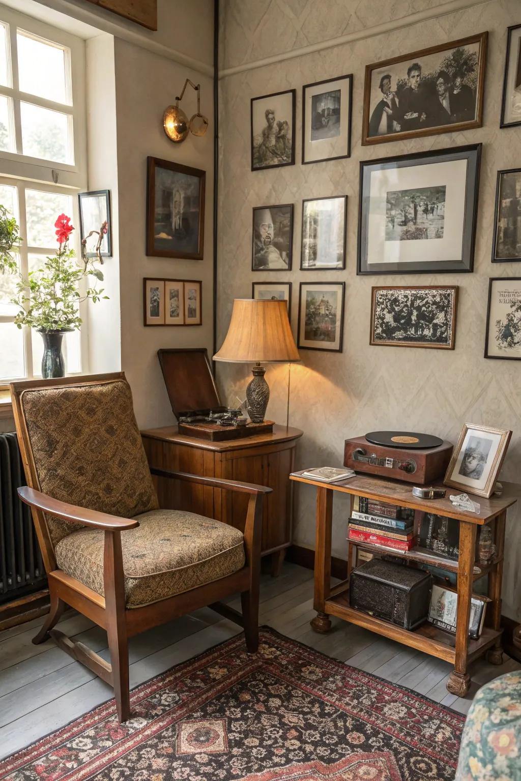 Vintage accents give a sense of history and nostalgia.