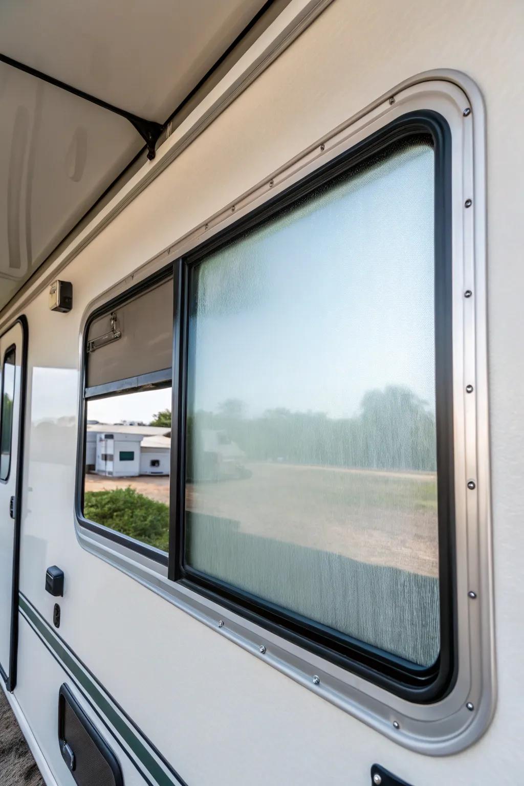 Iced coating provides personal space without forfeiting natural light.