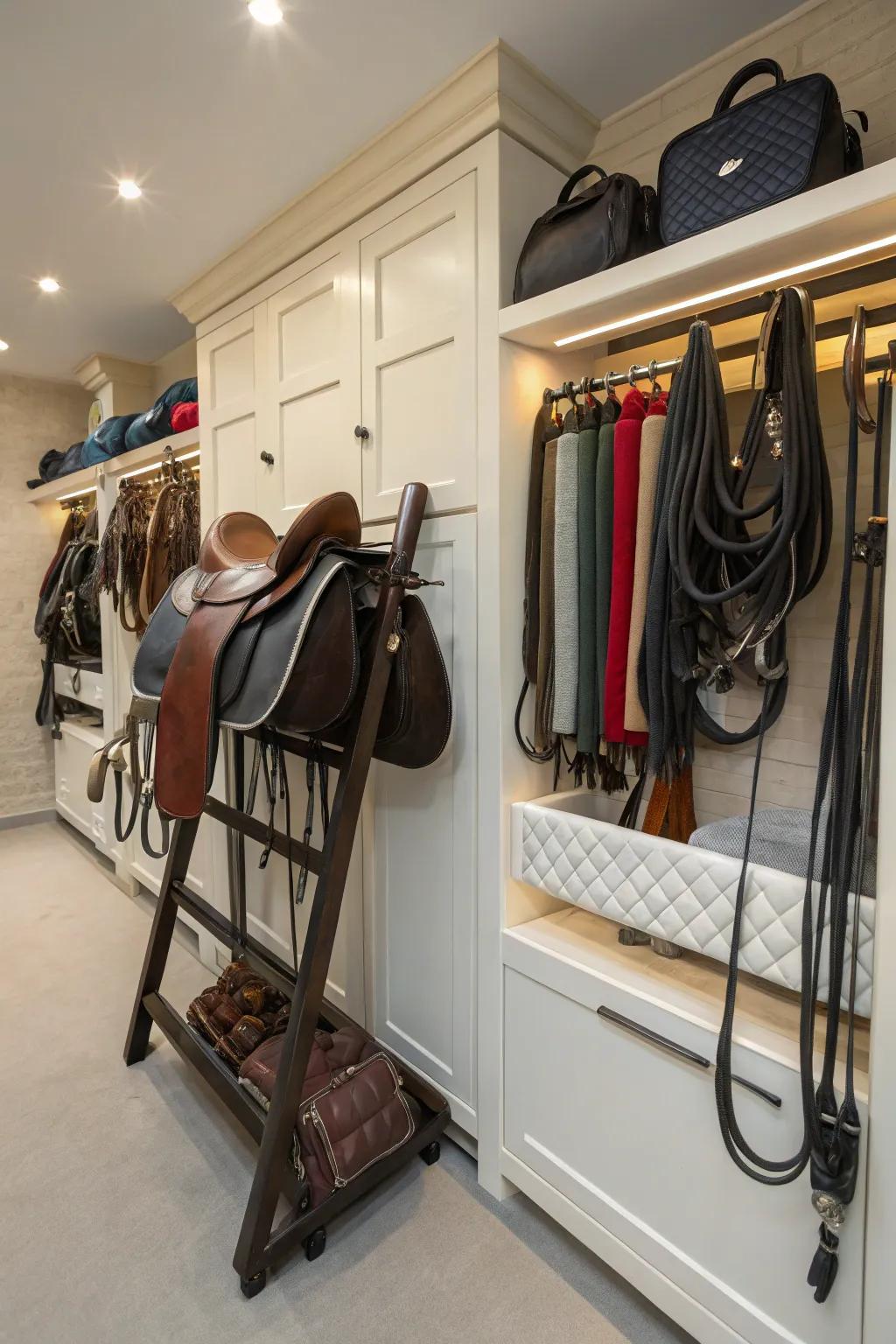 Foldaway supports offer adaptable and effective storage.
