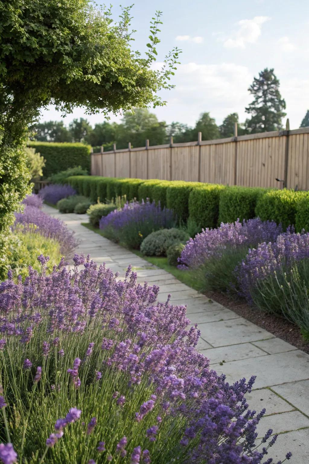 Fragrant lavender bringing sensory appeal to a garden.