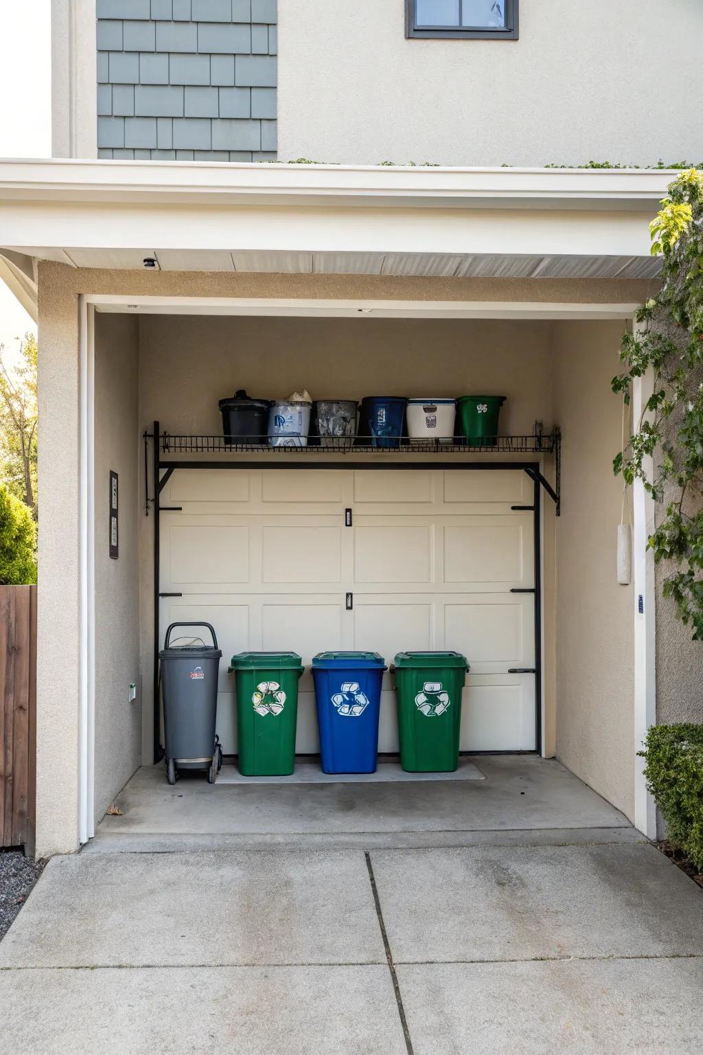 With recycling bin racks, you'll be able to keep waste out of the way.