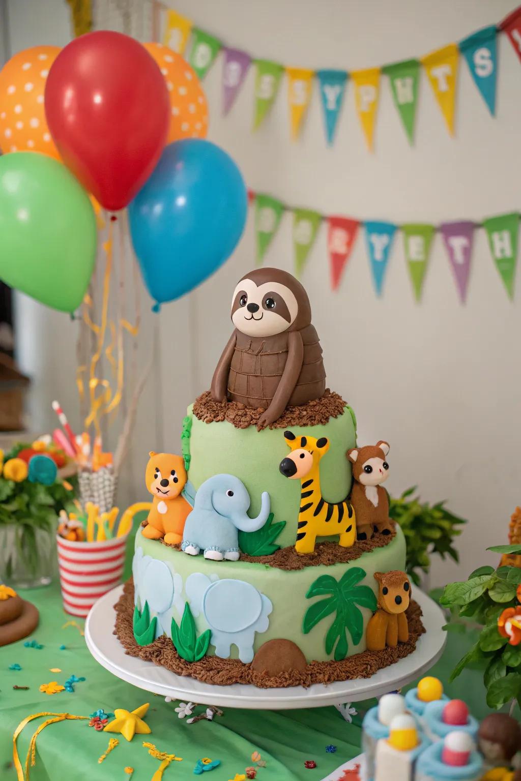 Adventure friends make this animal bake a fun party piece.