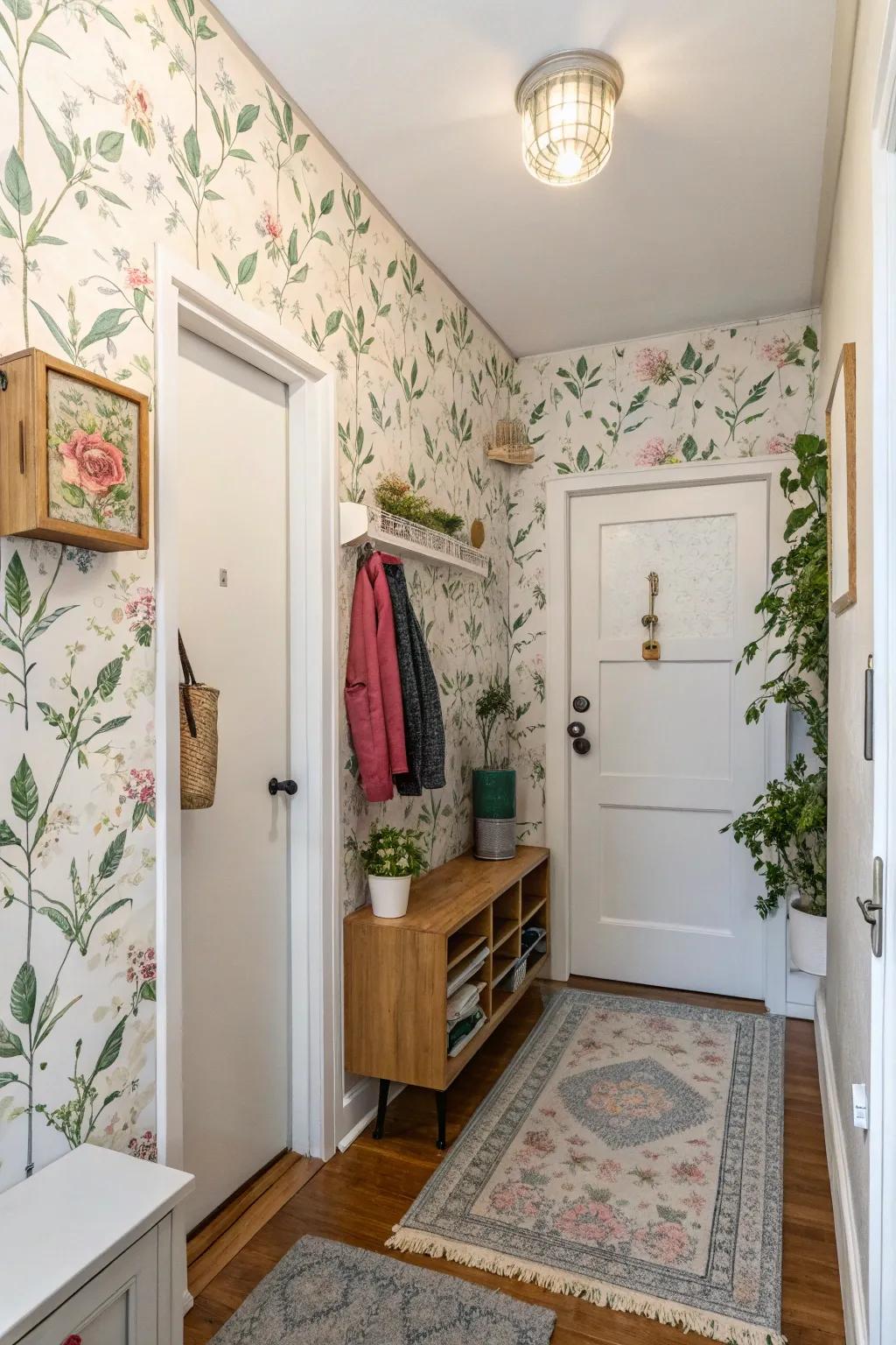 Easy-off wallpaper adds color and designs simply.