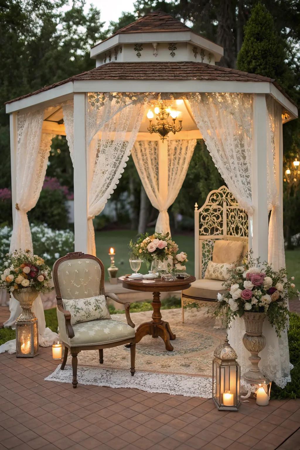 Step into the past with a vintage-inspired pavilion.