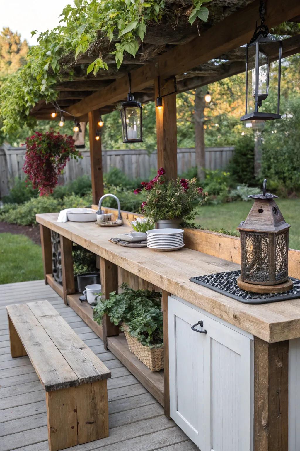 For a distinctive, environmentally conscious cooking area, try do-it-yourself projects with repurposed materials.