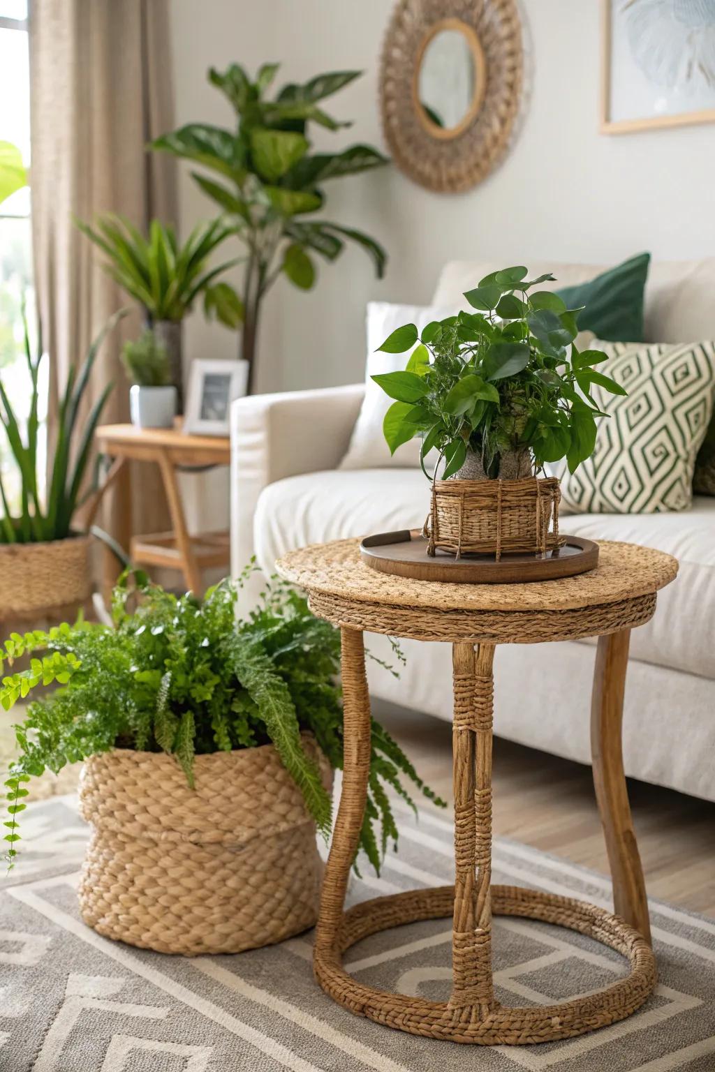 Sustainable materials combine style with responsibility.