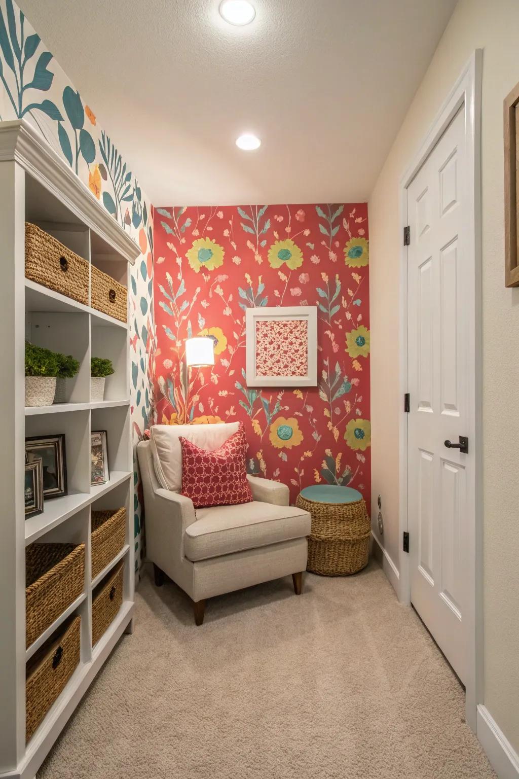 Feature walls offer interest and make a striking main point.