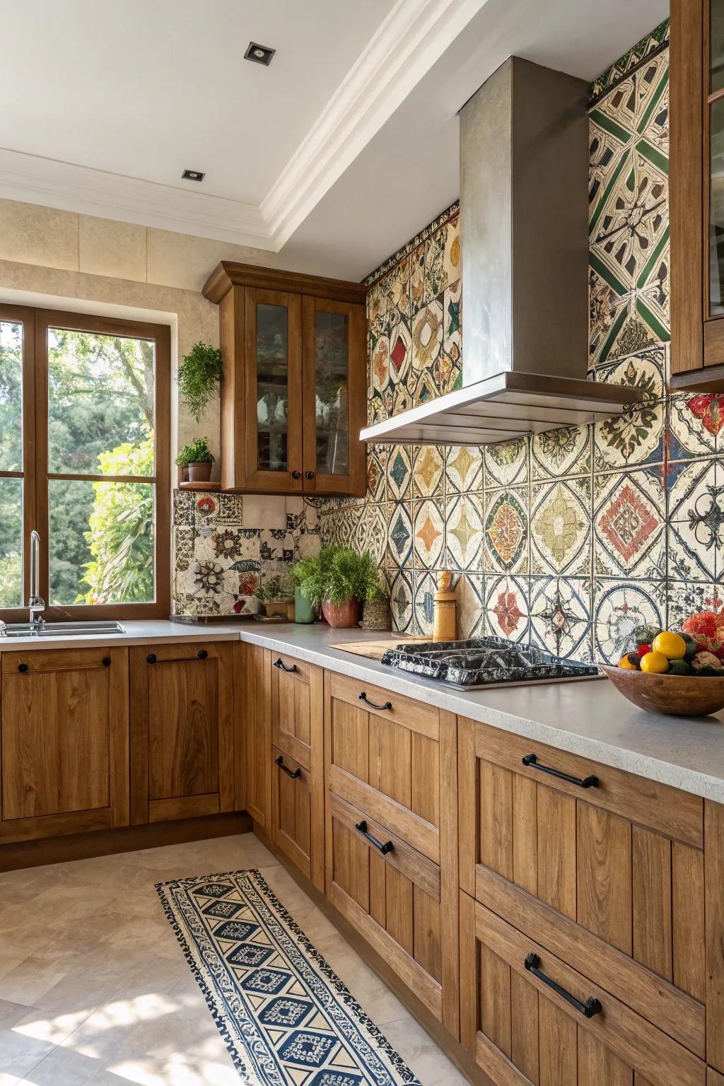Tribal prints convey a rich cultural legacy to your kitchen.