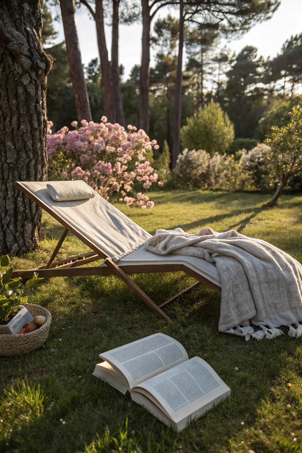 Outdoor relaxation in the sun complements your spa day with natural warmth.