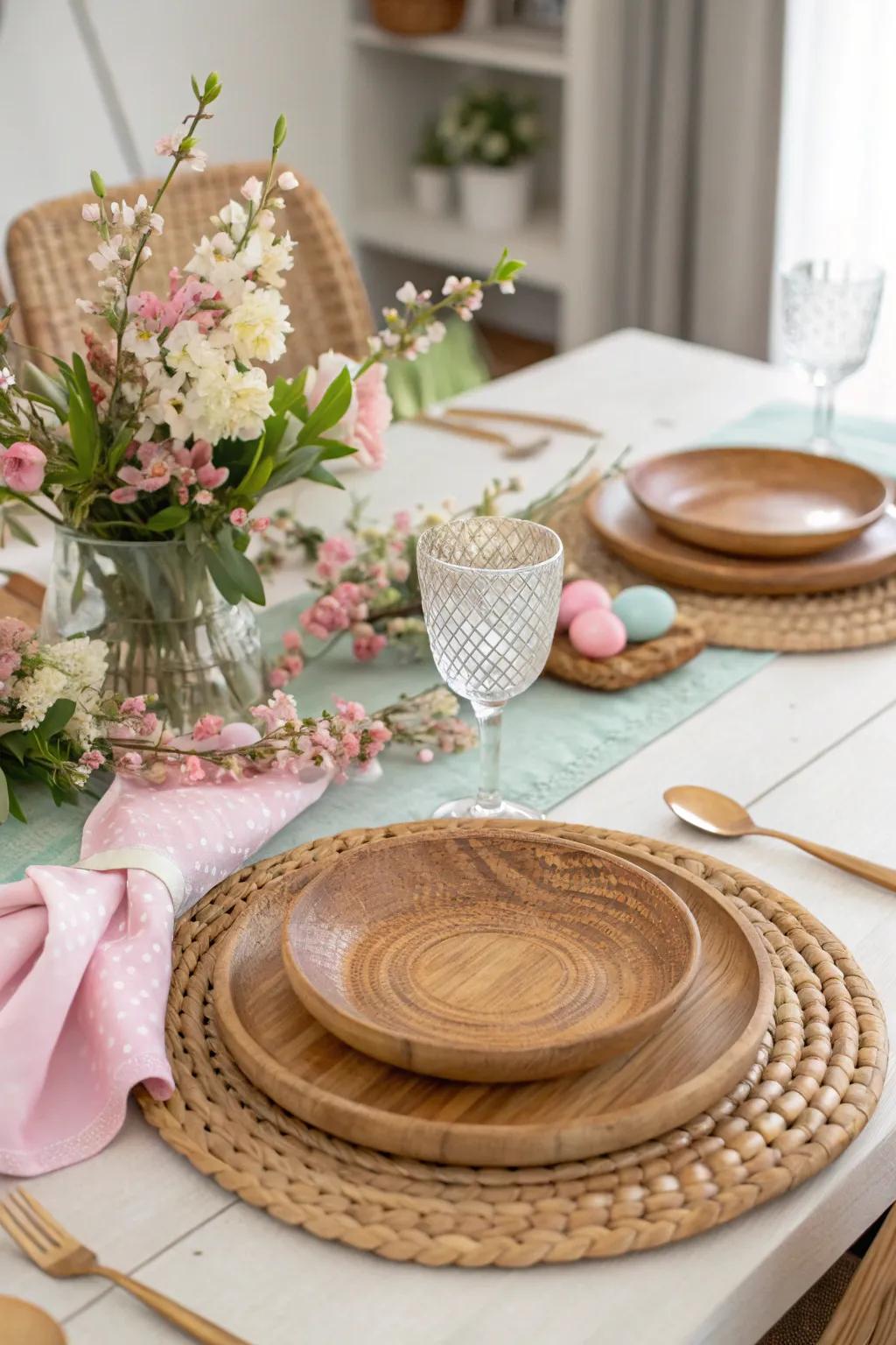 Nature-inspired elements inject warmth and texture.