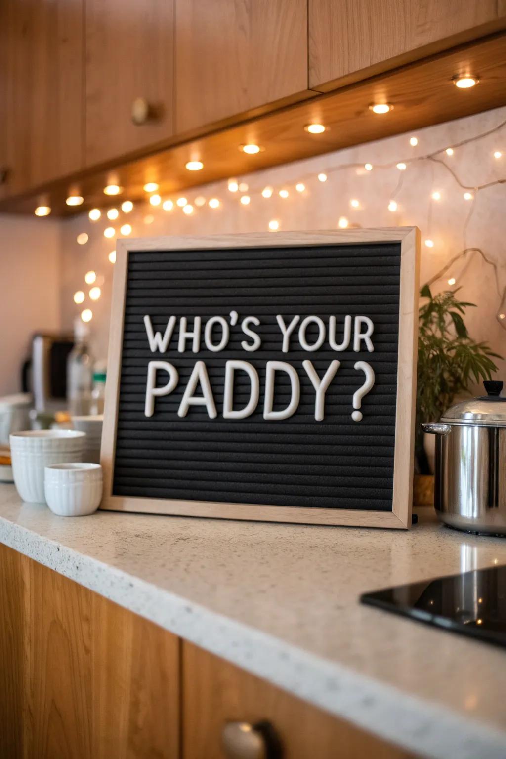 A cheeky and humorous changeable message display that brings smiles to St. Patrick's Day.
