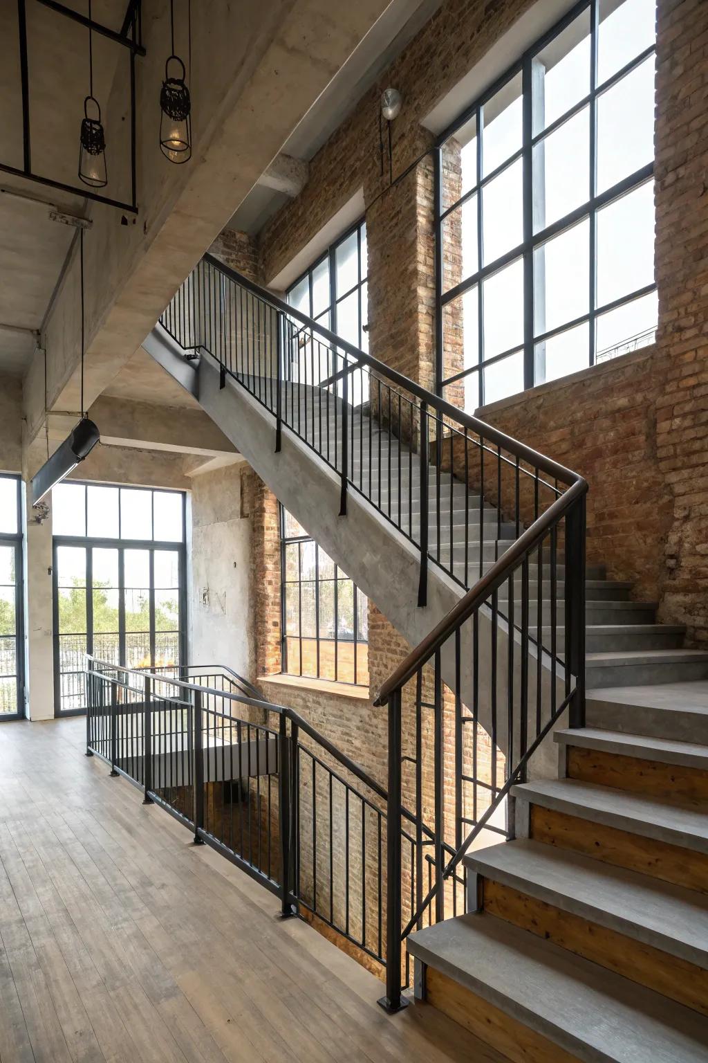 Vertical bars bring a sleek, industrial vibe to railings.