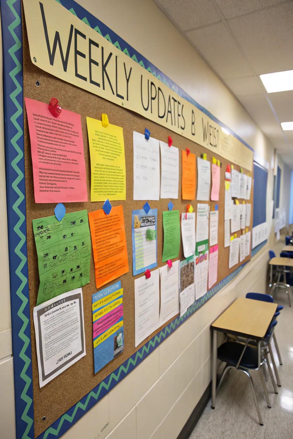 Weekly news keeps the board current and active.