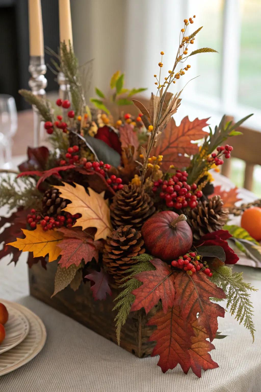 Unite diverse foliage for curiosity and depth.