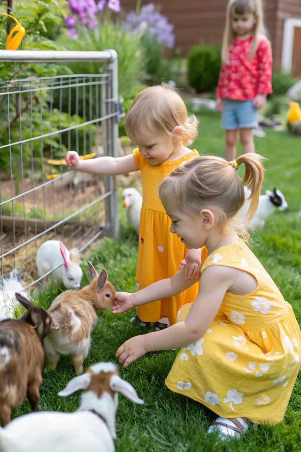 A petting zoo experience offering delightful animal interactions.