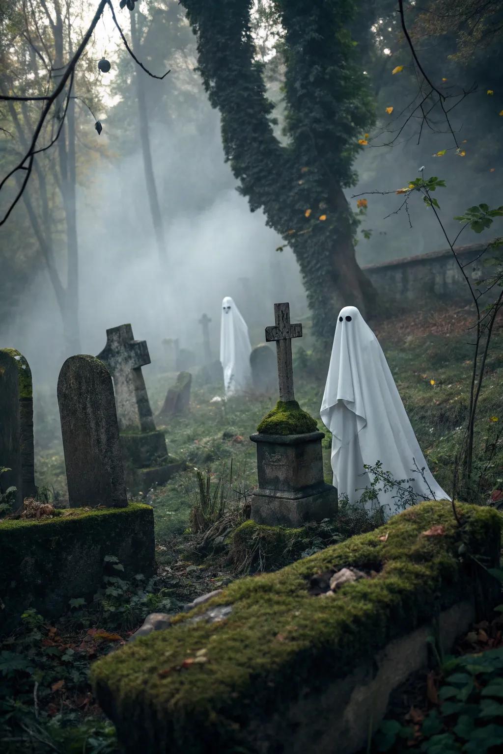 Levitating specters convey a hauntingly beautiful component to your display.