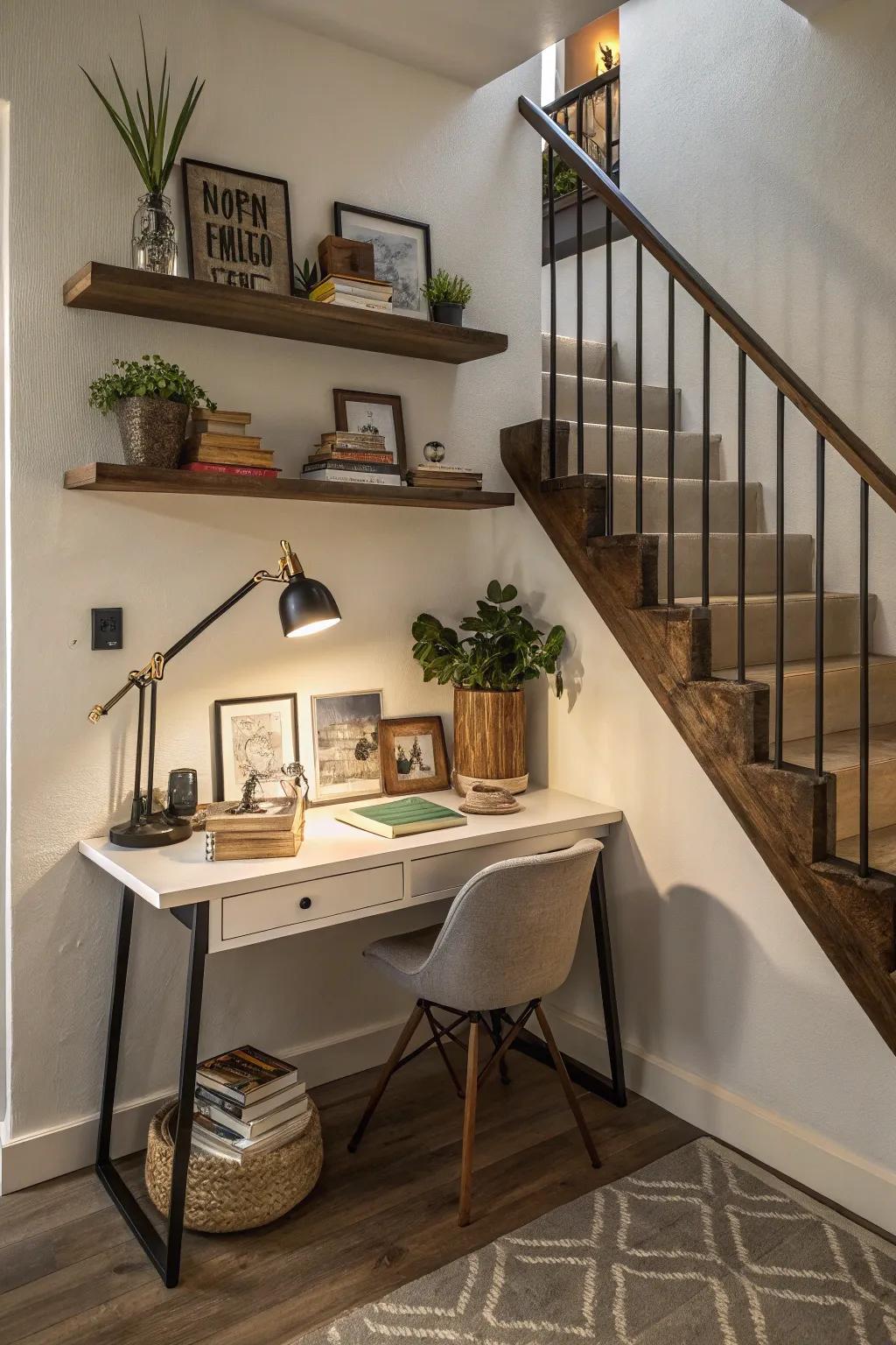 A condensed workstation proves ideally suited for restricted expanses.