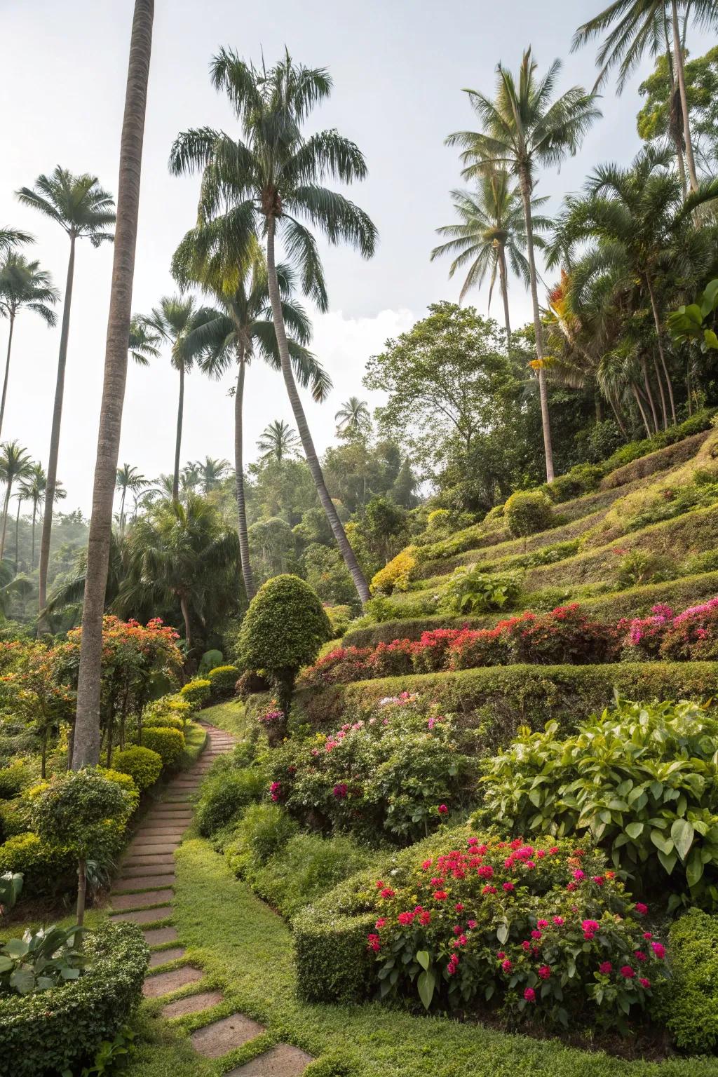 Multi-layered plantings forming depth and richness in the sanctuary.