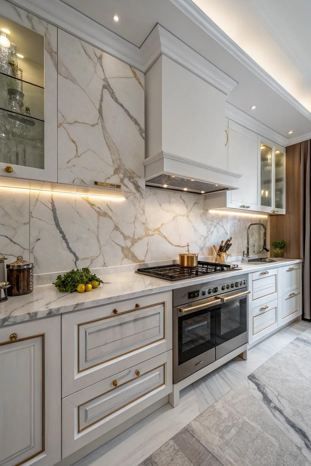 Add luxury and refinement using alabaster embellishments.