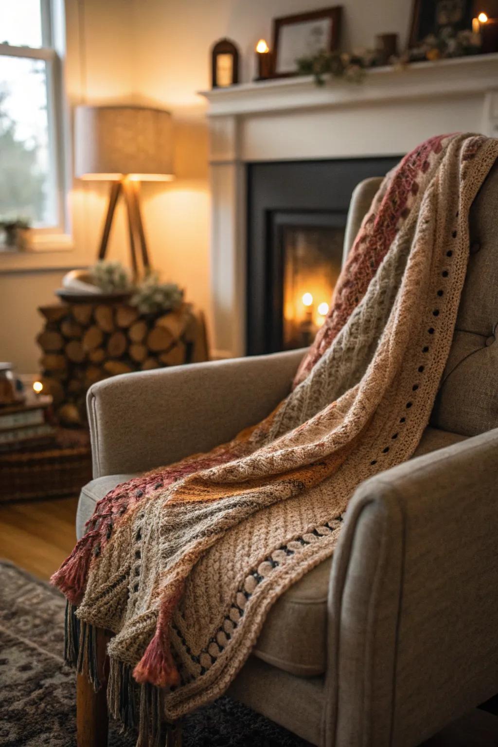 A comfortable knitted neck wrap perfect for keeping warm