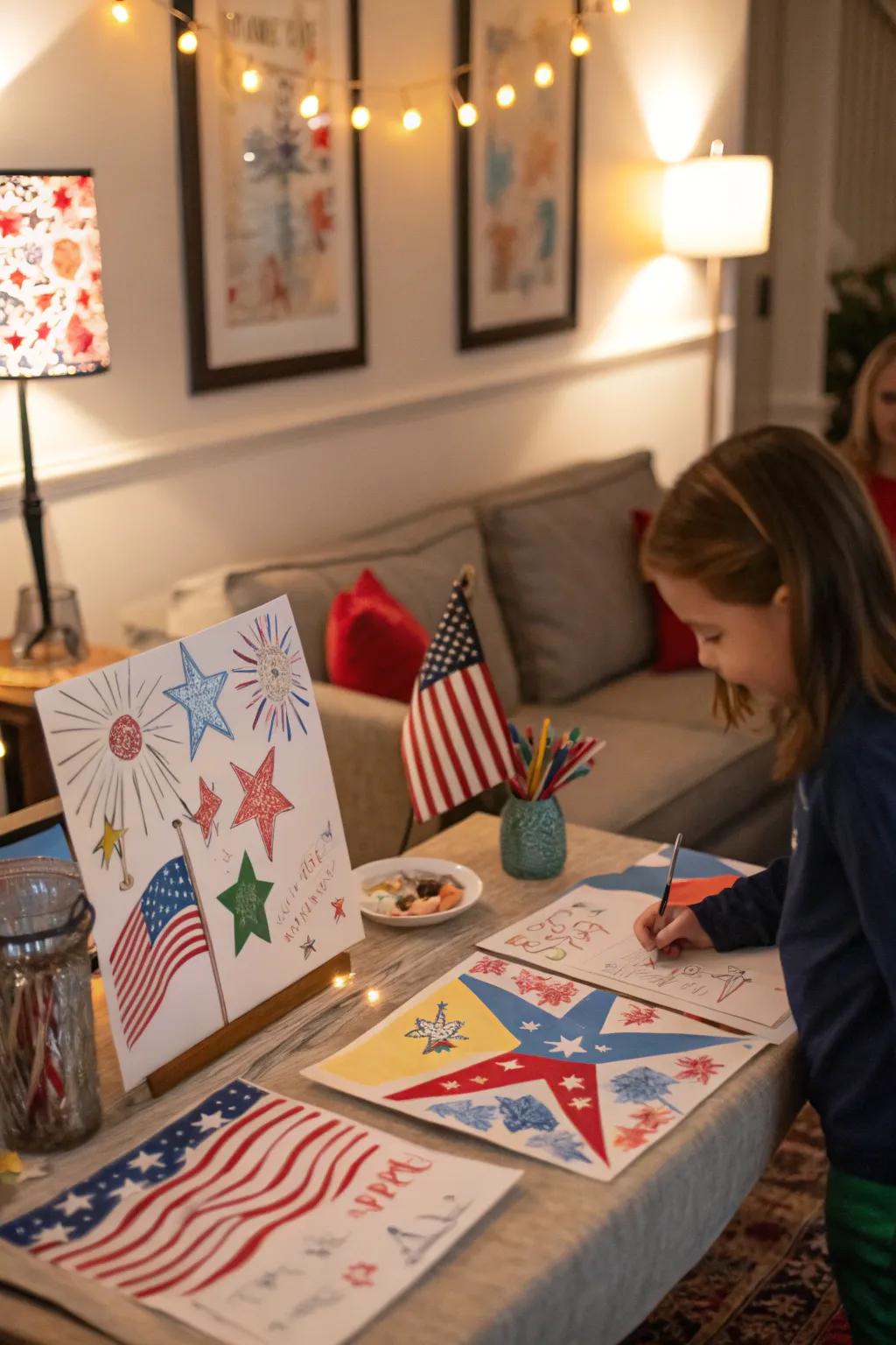 Children's artistry injecting a personal nuance.