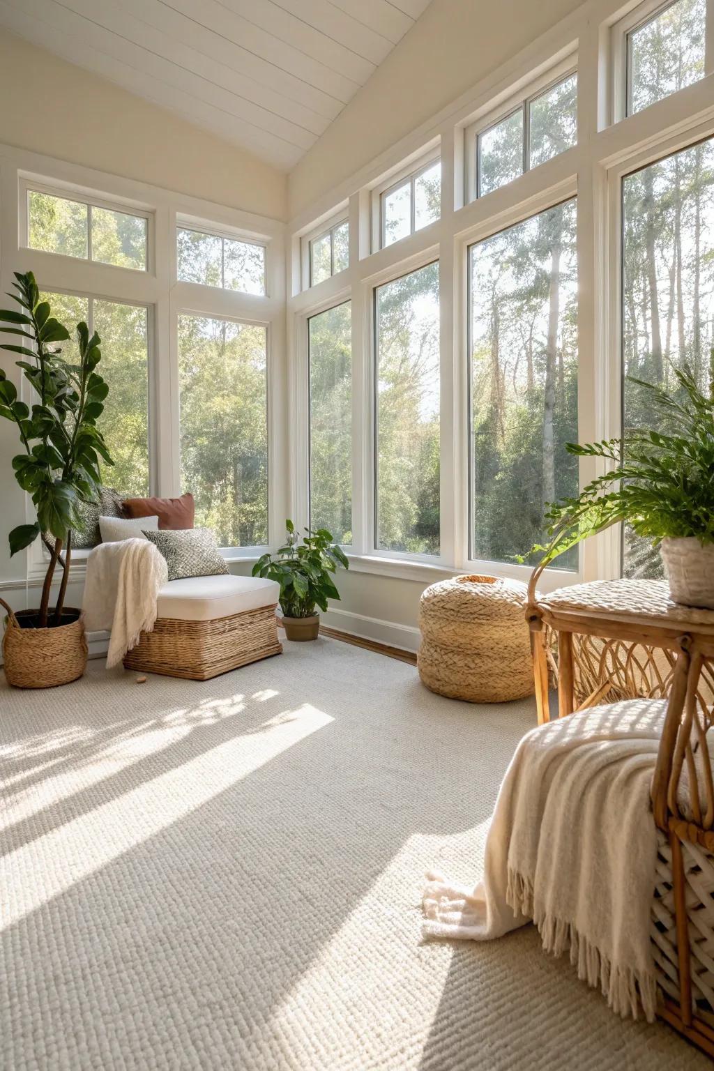 Natural light can accentuate the beauty of your carpet.