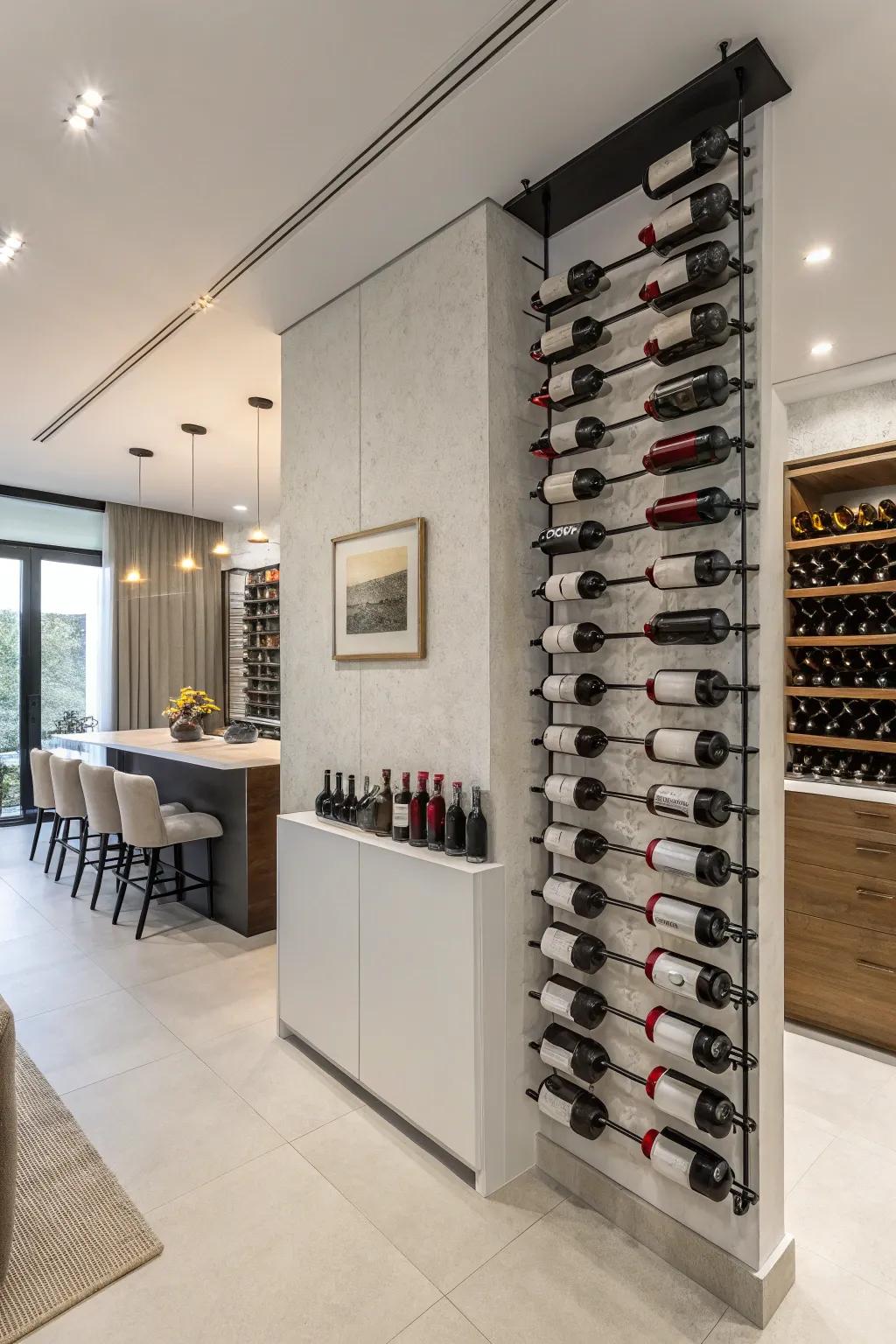 Floating fixtures create a magical illusion.