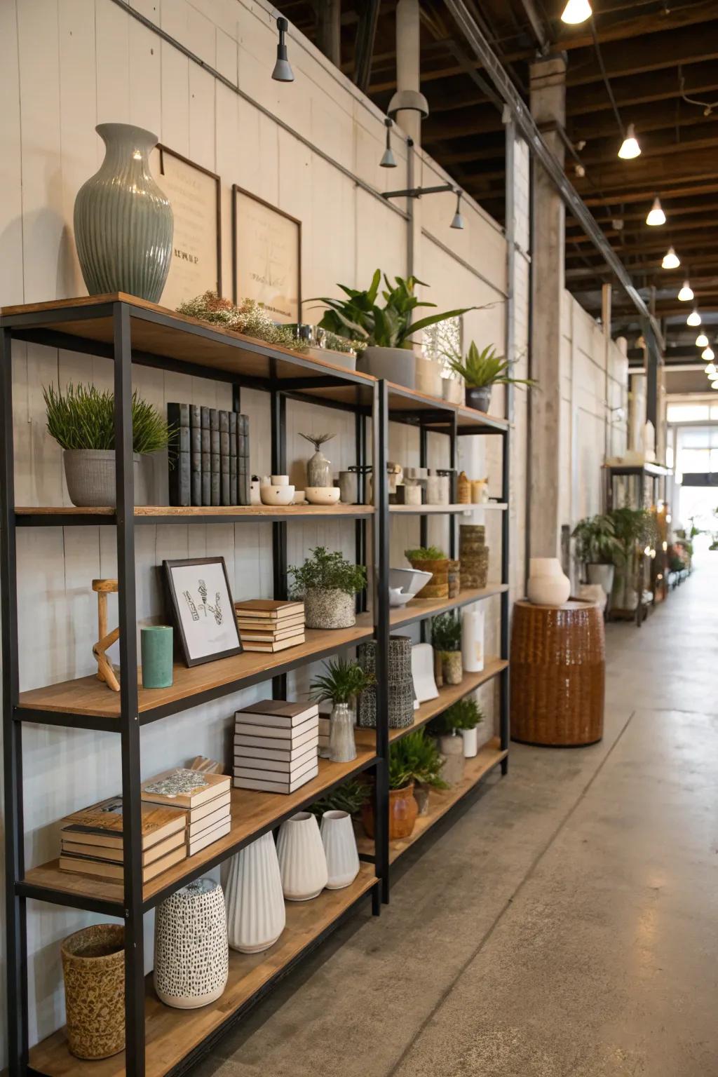 Accessorizing shelves adds style and personality to storage spaces.