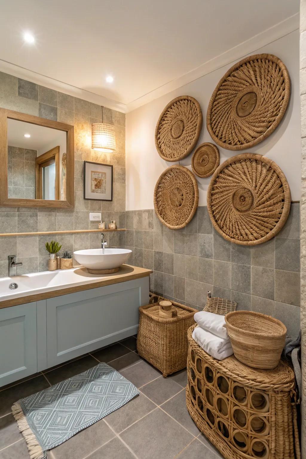 Infuse often-overlooked areas with wicker's charm.