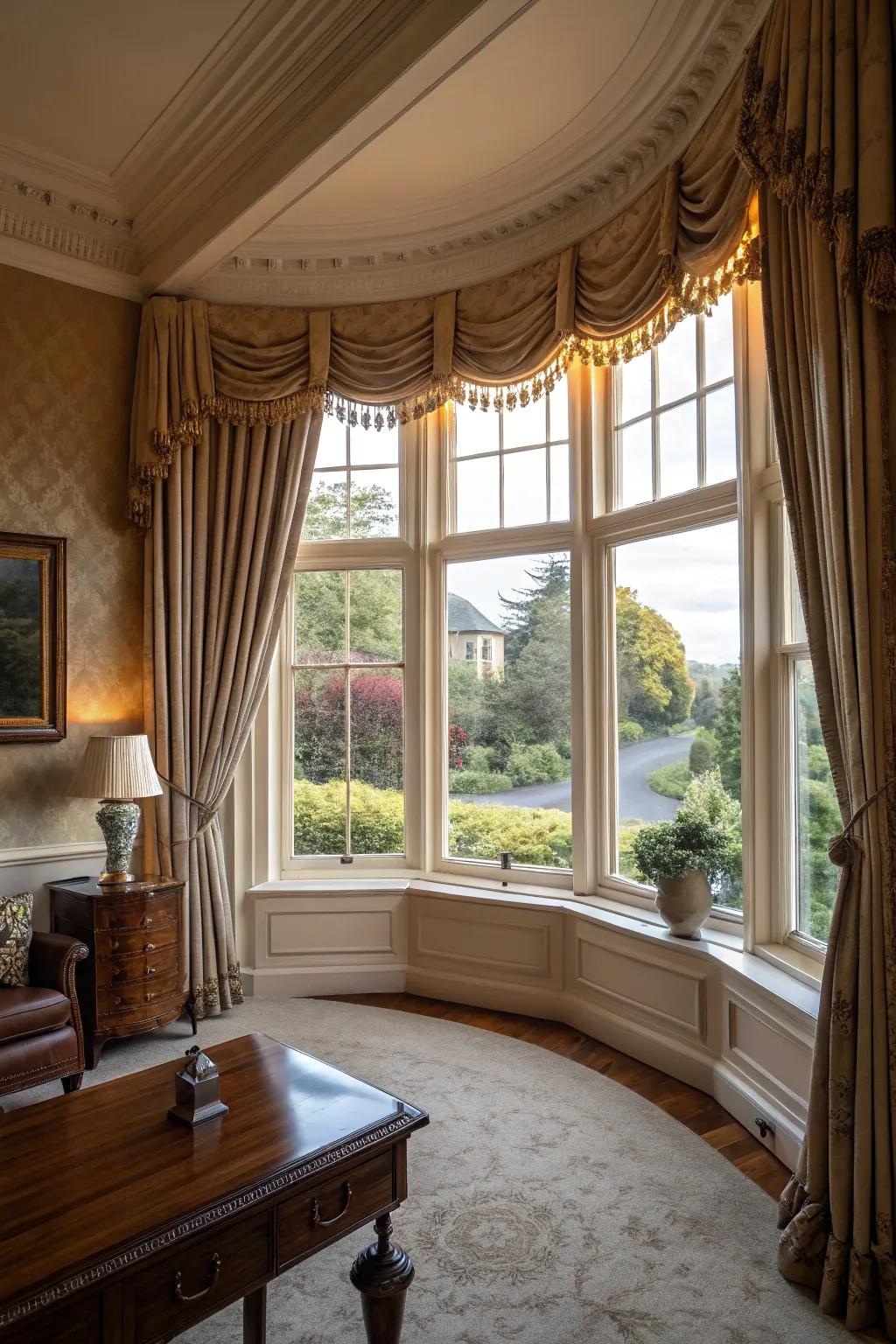 Soft pelmets add a fashionable finishing touch.