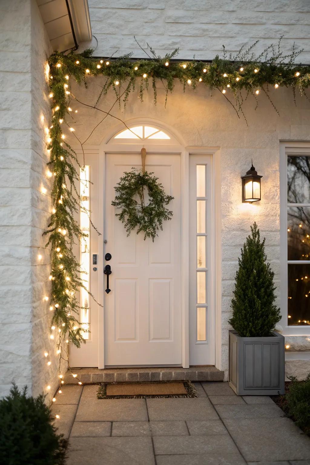 Minimalist decor extends a chic and crisp winter aesthetic.