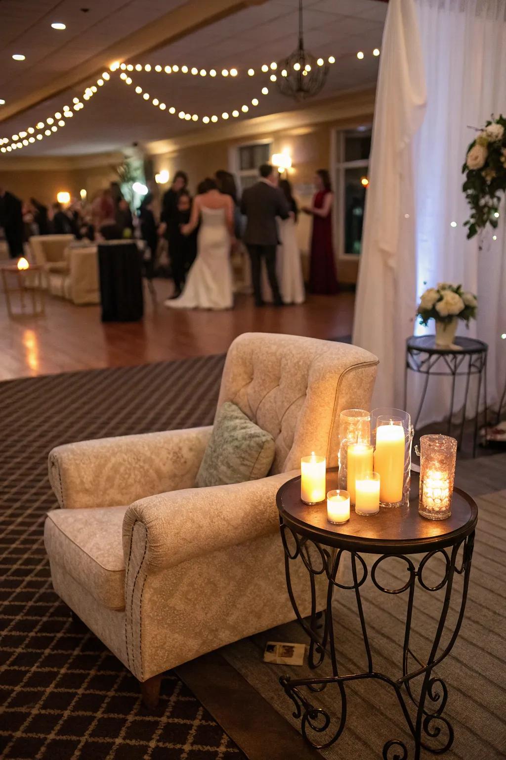 Candlelit nooks fashion snug, intimate spaces.