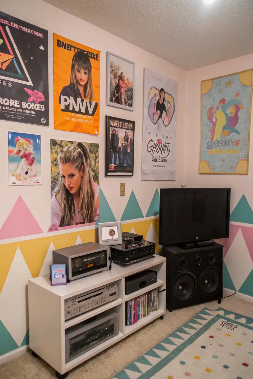 Popular culture sources add a fun and personal touch to your Y2K room.