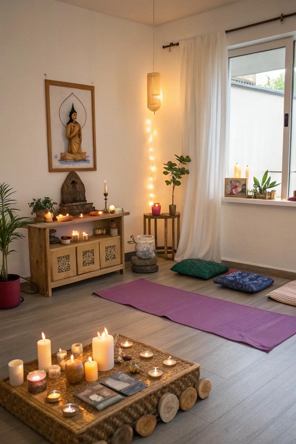 An altar serves as a beacon of inspiration.