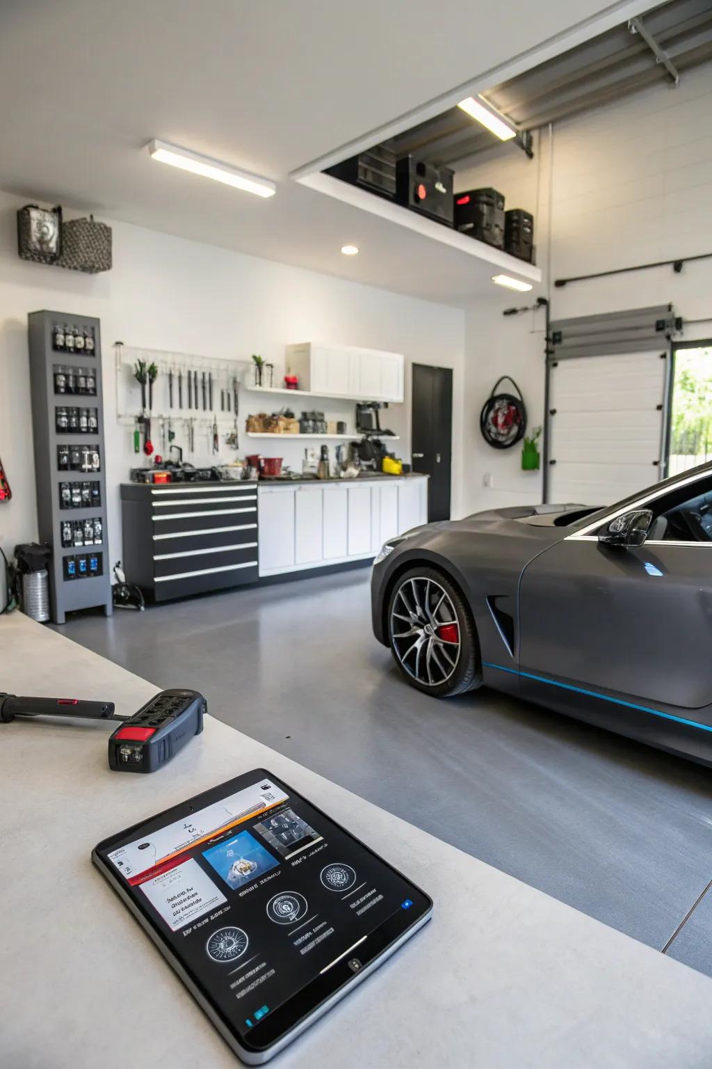 Stay on the cutting edge with a garage dedicated to technology.