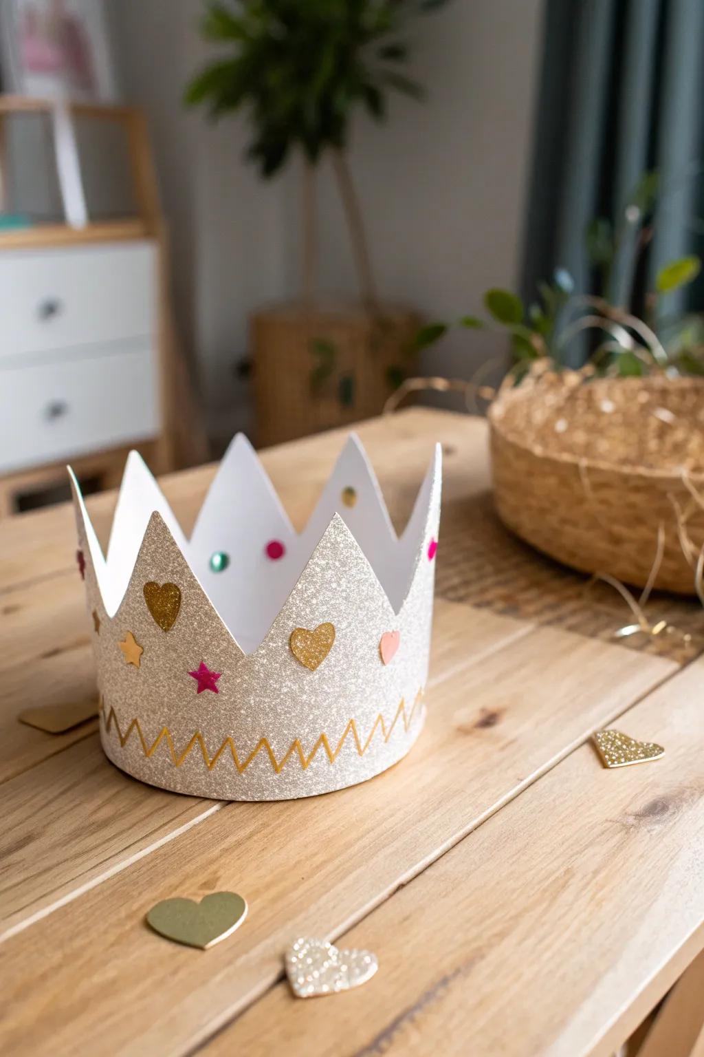 Created with love: A simple card stock crown fit for your little royal.