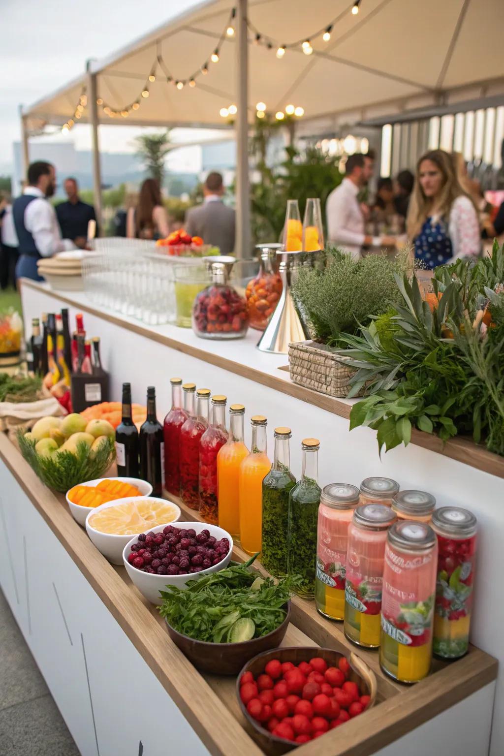 Involve your guests with imaginative interactive stations.