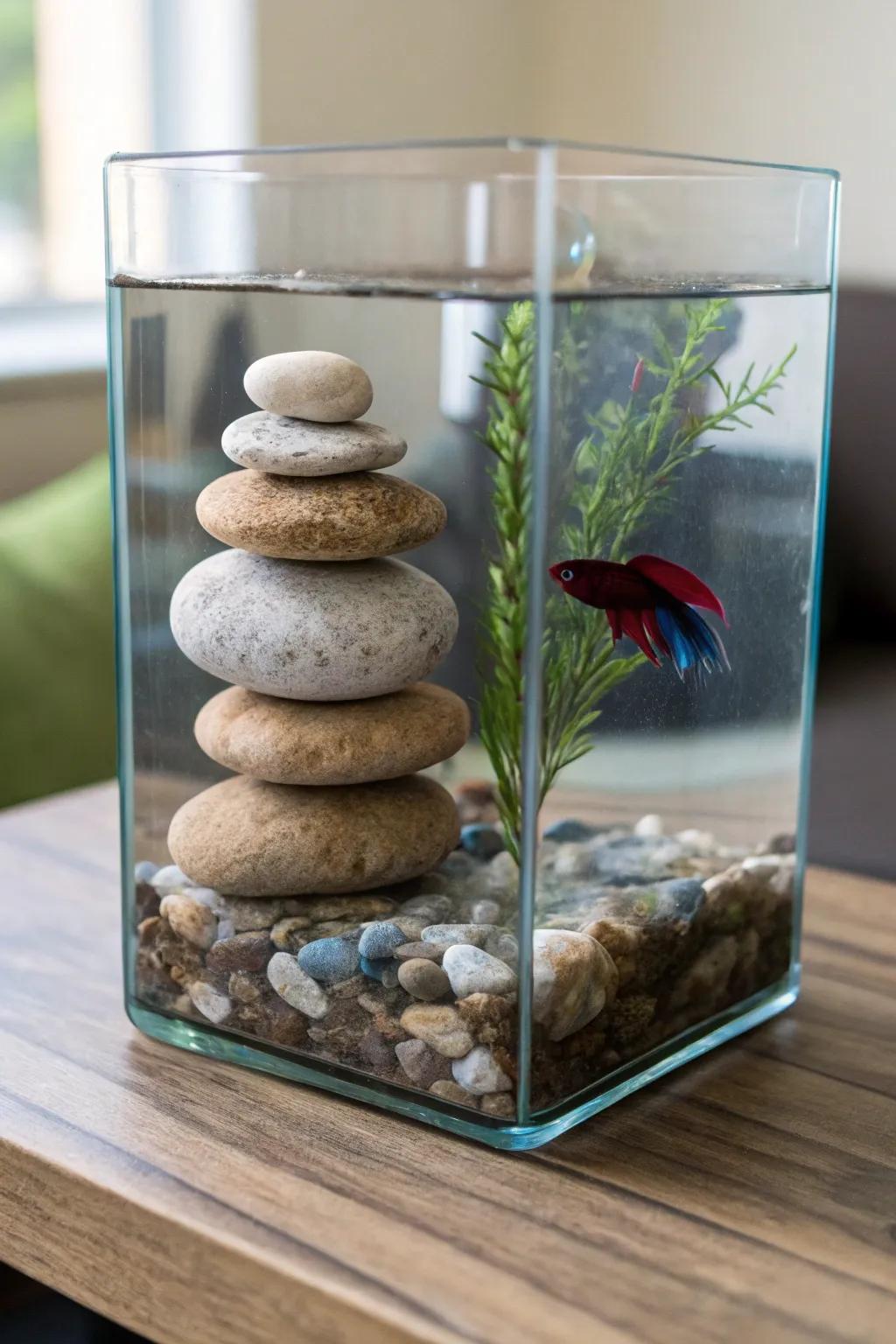 Attain equilibrium with a peaceful tranquility stone arrangement.