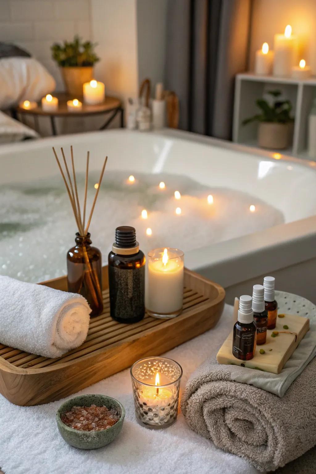 Relax and rejuvenate during a home relaxation day getaway.